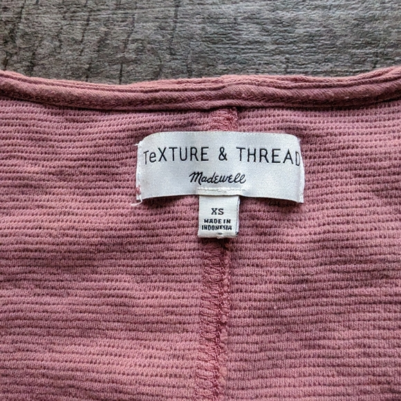 MADEWELL TEXTURE & THREAD Front Button Tie Tank - Picture 5 of 6